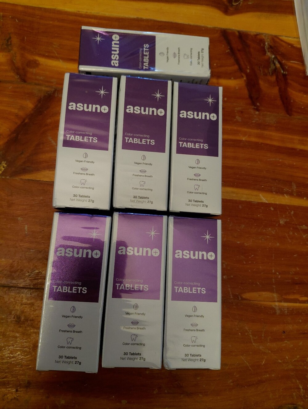 7 Boxes Asuno Teeth Whitening TABLETS FACTORY SEALED 30 Tablets In Each Box